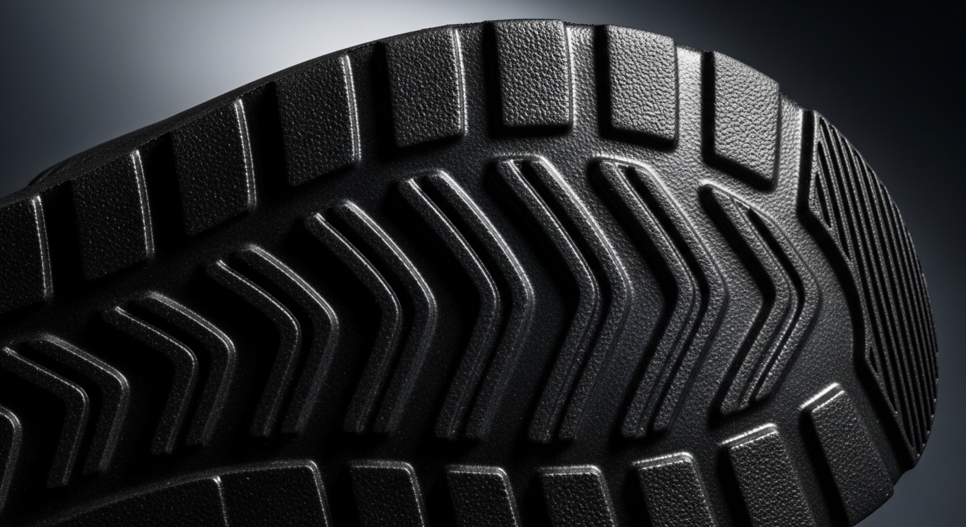 Sole tread pattern macro closeup